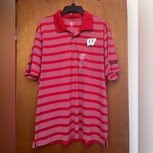 NWT Mens Wisconsin Badger Polo size xl